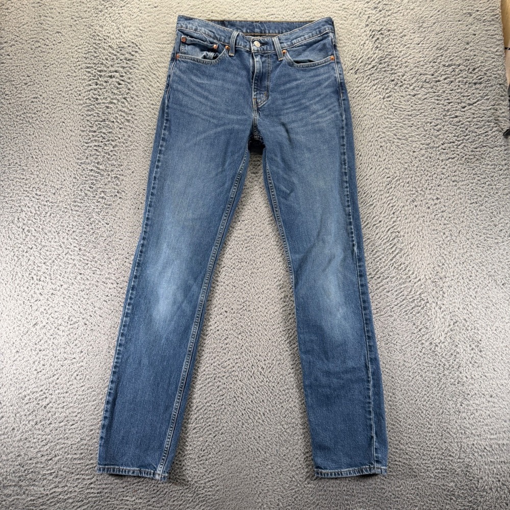Levi's 511 Jeans Mens 30x33 Blue Cotton Denim Straight Workwear Faded Stretch